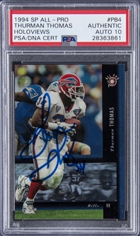 1994 Upper Deck SP All-Pro Holoviews #PB4 Thurman Thomas Signed Card - PSA/DNA Certified Authentic/PSA 10